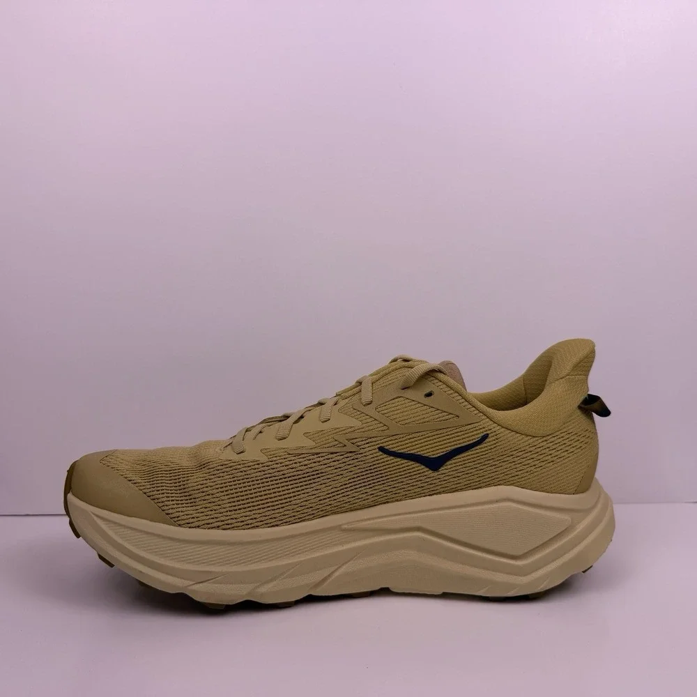 Hoka One One Challenger 8 Trail Running Shoe Men's Size 10D Beige/Blue Sample
